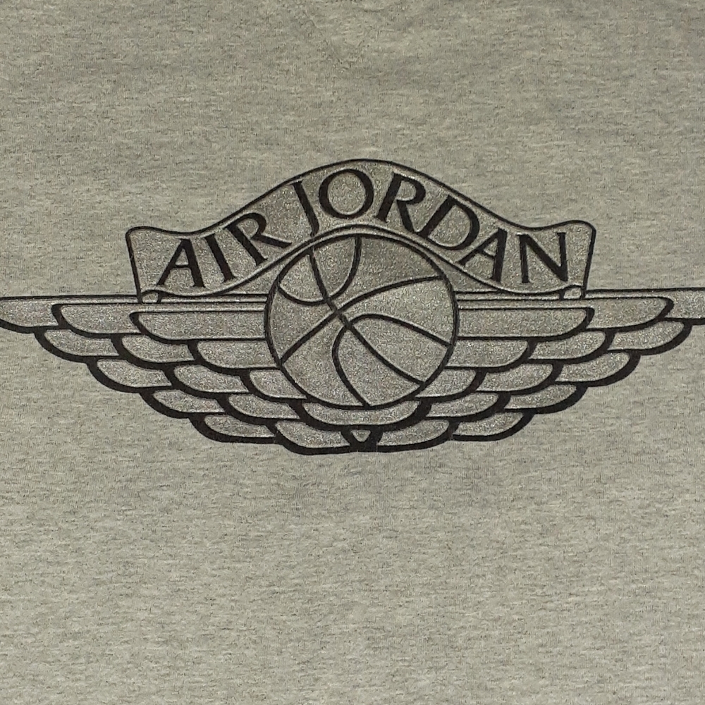 2001 Nike Air Jordan I 1 Wings Co.Jp Tokyo Japan Silver Shirt Vintage Tee View 3